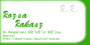 rozsa rakasz business card